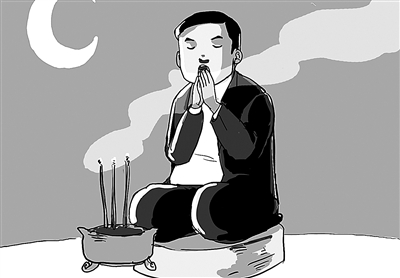 身为中共党员,林某却多次在执行任务前后或深夜,独自在佛坛前烧香跪拜